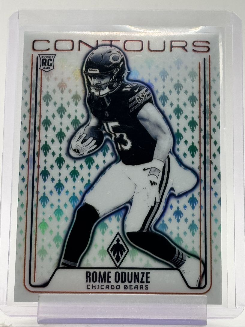 ROME ODUNZE 2024 PHOENIX FOOTBALL ROOKIE CONTOURS GREEN BEARS RC /25 Q5748