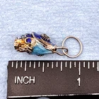 Vintage Chinese Cloisonne Enamel Articulating Fish Pendant Blue Charm a750