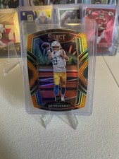 2020 Panini Select - Club Level Justin Herbert #244 Orange Prizm Die-Cut (RC)