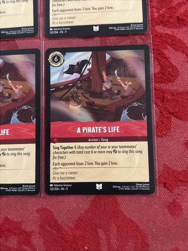 4x Disney Lorcana - Fabled - A Pirate's Life - 132/204 x4 - Picture 5 of 7