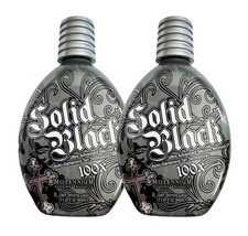2 Pack Tanning Lotion 400 ml SOLID BLACK 100X Millennium Dark Indoor Outdoor