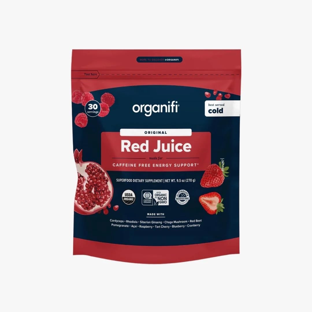 Organifi Red Juice Energy Support Superfood Powder Cordyceps