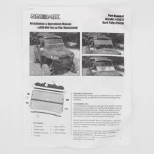 Seizmik 900 Versa-Flip Windshield Set Part Number - 63-7187 For Polaris