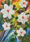 ACEO Original Acrylic Painting 2.5 x 3.5 in., Abstact Floral, ShineGoldenArt — photo 1