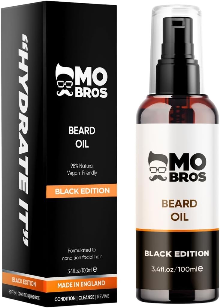 Mo Bros Beard Oil 100ml - Black Edition. Cologne Inspired. Nourishing and Condi