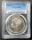 1881-S Morgan Silver Dollar PCGS MS63 GEM Brilliant Uncirculated Coin