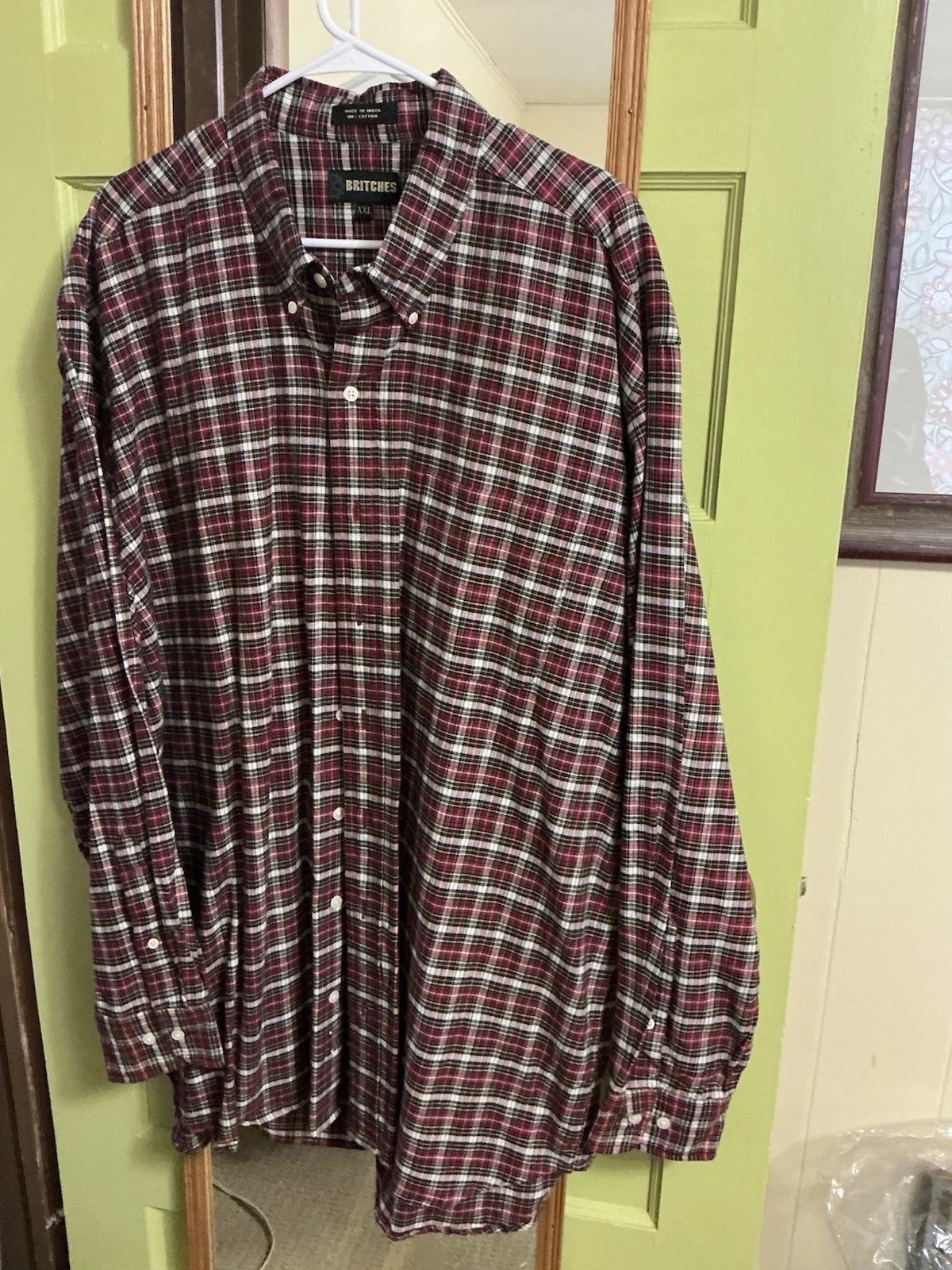 Vintage Britches Men’s XXL Red Flannel Button Up Shirt W Tags