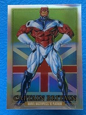 Captain Britain 2024 Skybox Marvel Masterpieces '92 Platinum Rainbow #15