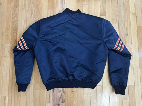 Vintage Chicago Bears Starter Bomber Satin Jacket Coat NFL Men’s Size XXL - Picture 8 of 8