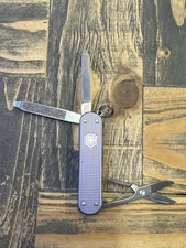 Victorinox Classic Alox Electric Lavender 58mm Used Swiss Army Knife