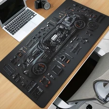 40*90cm 1pc Large Gaming Desk Mat - Heavy-Duty Surface, High-Definition Car Engi