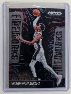 2024-25 Panini Prizm Black Victor Wembanyama Fireworks #1
