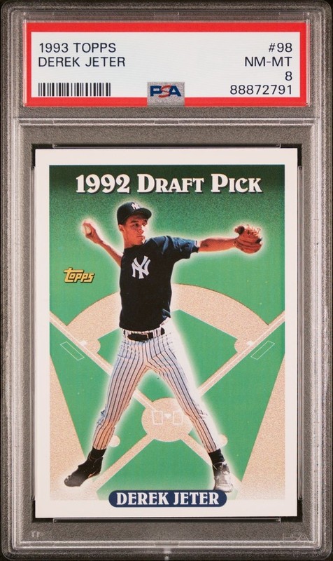 Derek Jeter 1993 Topps Draft Pick (RC) Rookie PSA 8 (NM-MT) NY Yankees HOF