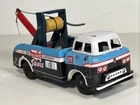 Vintage Marx Allstate Tin Friction Ford Wrecker Tow Truck Sears Service Station