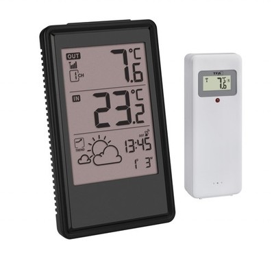 Funk Wetterstation inkl Außensender, 35.1170.01, Wettervorhersage und Trendan...