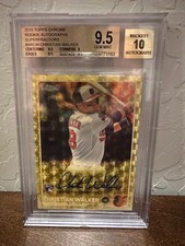 Marketplace image: 2015 Christian Walker Topps Chrome Rookie Auto SuperFractor 1/1 9.5 Gem Mint