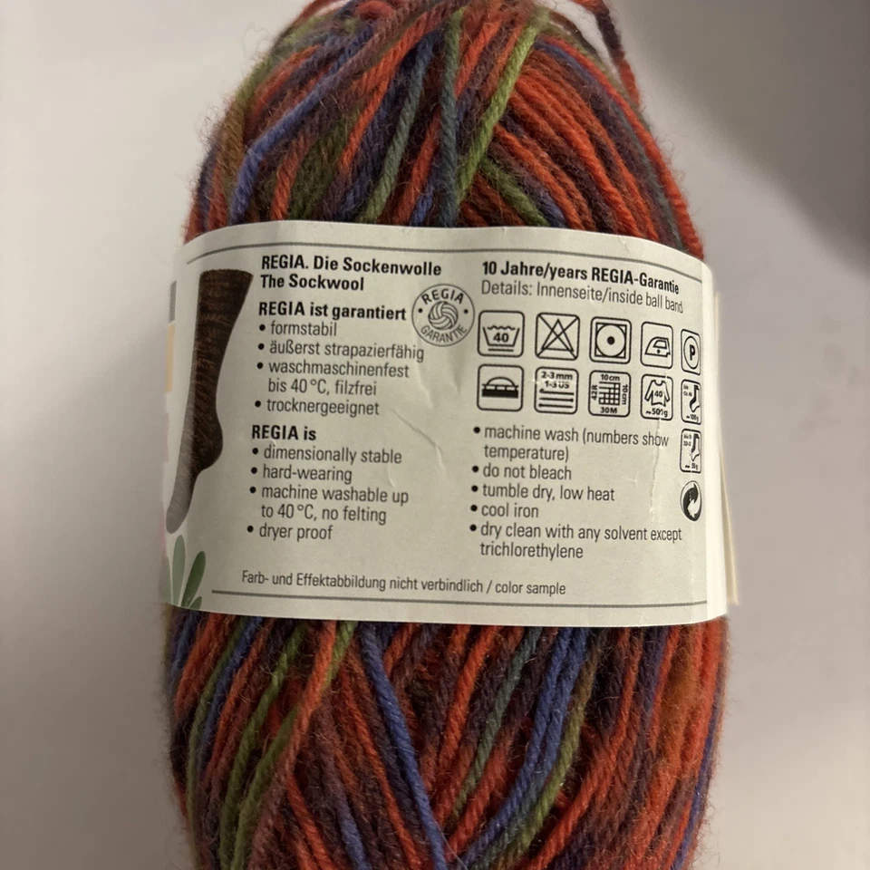 Hilo de calcetín Regia Zoofari color (juego de 6), diferentes colores, nunca usado Foto 3 de 4