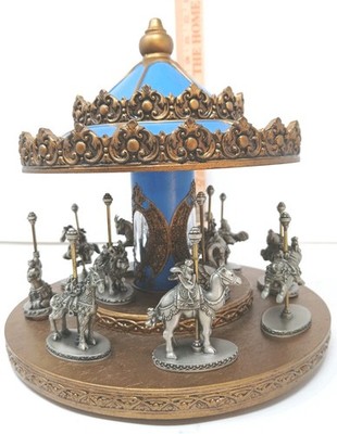 Hudson Carousel ~12 Pewter Animal Figurines~Vintage 1985 Unique and Eye-catching