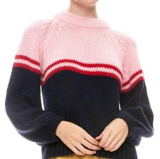  360 XIRENA ALPACA BLEND CHUNKY KNIT APRES SKI PULLOVER SWEATER Medium