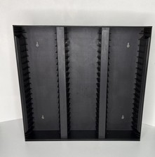 VTG Alpha Cassette 60 Rack Wall Mountable Storage Holder Shelf BLACK - 60 Tapes