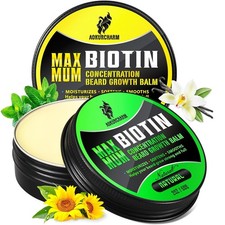 2 Pack Beard Balm for Men   Vanilla  Unscented   Biotin Conditioner...