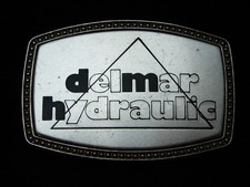 QK15121 VINTAGE 1970s  DELMAR HYDRAULIC  COMPANY COMMEMORATIVE BELT BUCKLE