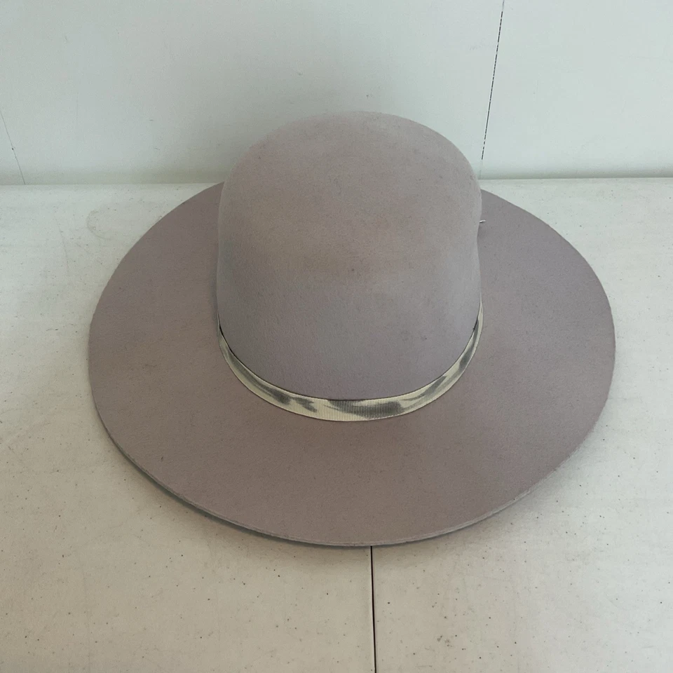 WYETH Gris Ala Ancha Top Plano Mezcla Lana Anthropologie Sombrero Gris Festival Otoño Foto 4 de 4