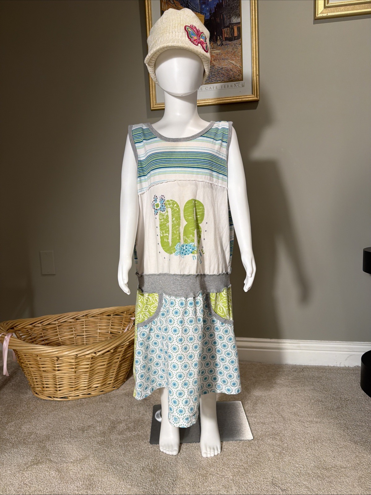 Naartjie Kids Mixed Print Cotton Dress- Size 10 NWOT