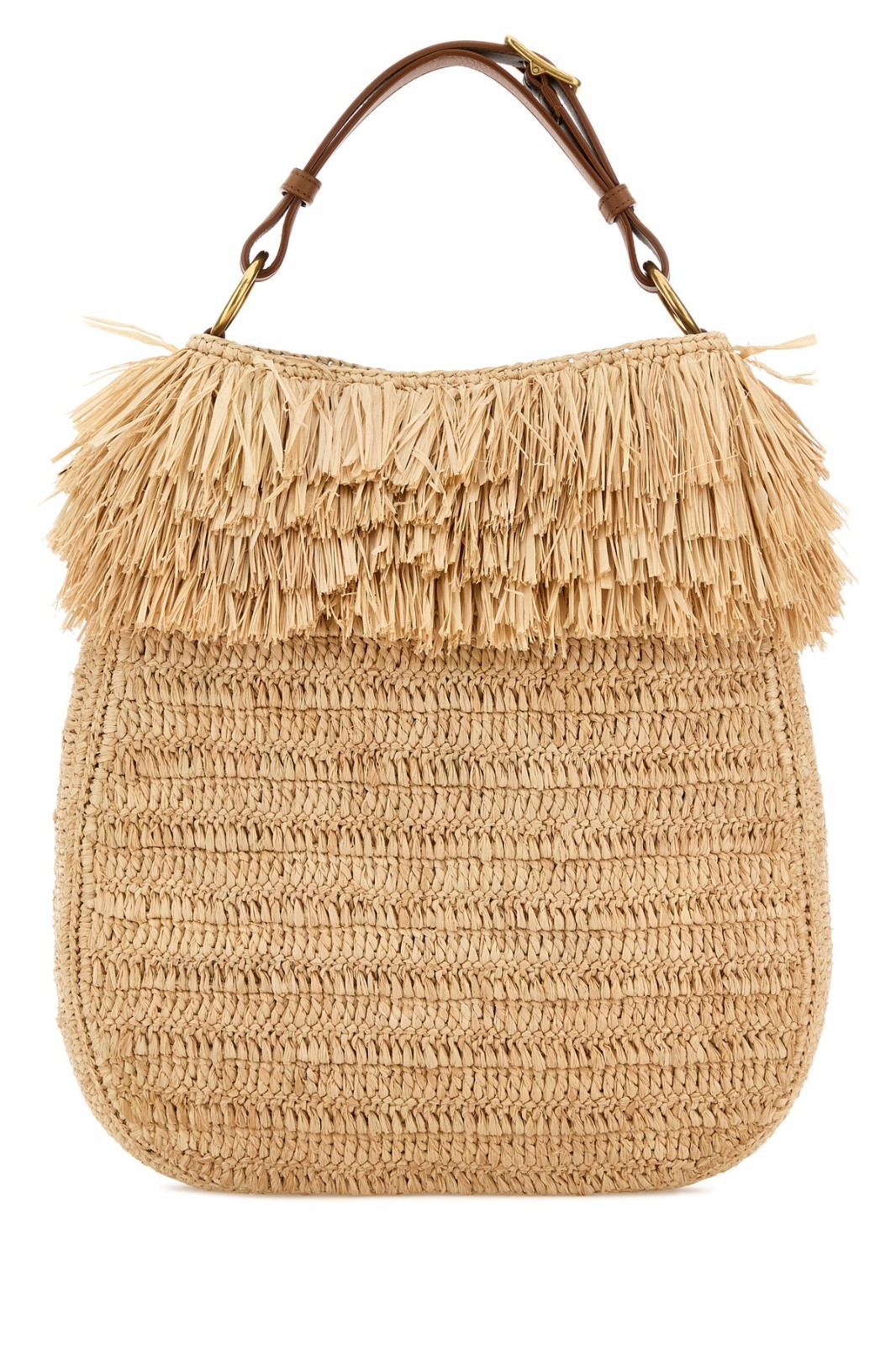 SAINT LAURENT Roady Natural Raffia Shoulder Bag New