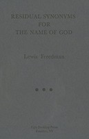 Lewis Freedman - Residual Synonyms For The Name Of God - Paperback - F31Z