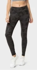  KYODAN Black Camo High-Waist Active Brushed Interior Leggings Size L MSRP $78 