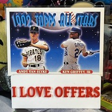 1993 Topps Baseball Card #405 Ken Griffey Jr Van Slyke All Star Seattle Mariners