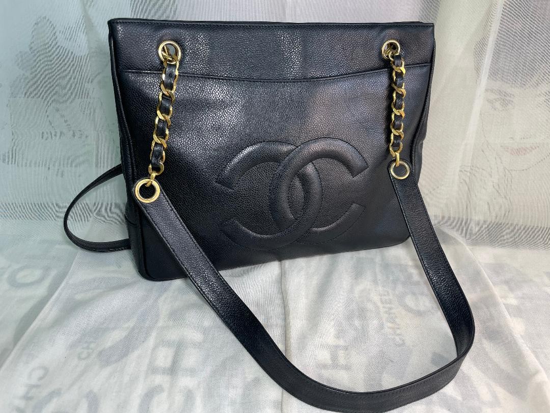 Chanel Chain Shoulder Tote Bag Caviar Leather Classic Flap Handbag Designer