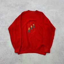 Vintage Knitted Jumper embroidered golf golfing patterned grandad knit sweater