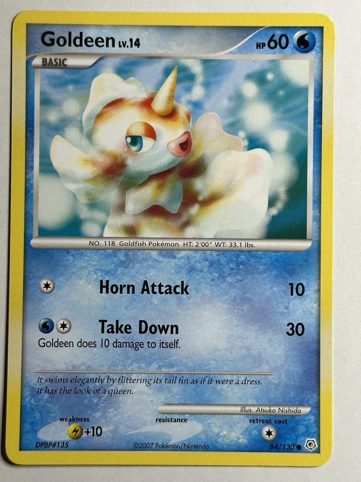 Goldeen Diamond and Pearl 84/130 LP-NM Pokemon card