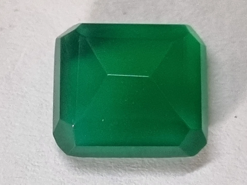 Natural EGL Certified 6.03 Ct Emerald Cut Onyx Loose Gemstone Foto 2 de 4