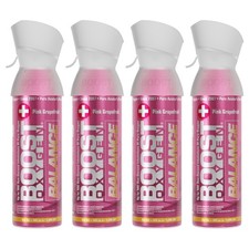 Boost Oxygen Natural 5 Liter Pure Oxygen Canister, Pink Grapefruit 4 Pack 