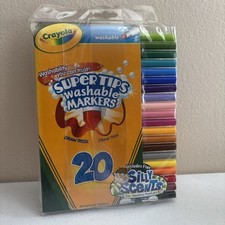 Crayola Super Tips Markers 20 Count  w/5 Silly Scents Washable NEW Old Stock