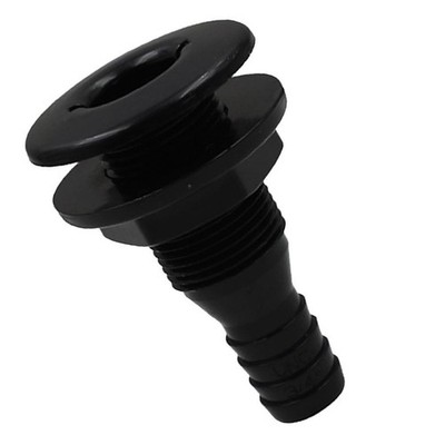 3/4'' Schwarzes ABS Marine Thru Hull Fittings Ersatz für Auspuffanschluss