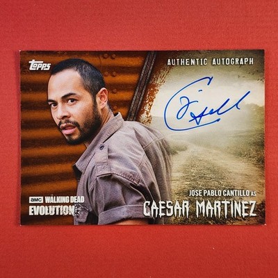 5-09-07 PWE . 2017 walking dead evolution a-jc jose pablo cantillo autograph /99
