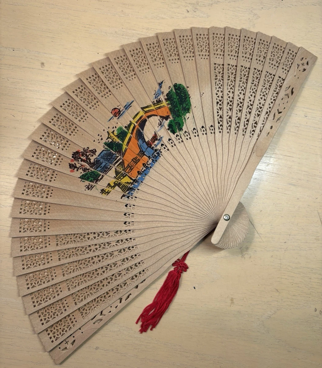 中国风木制风扇| eBay