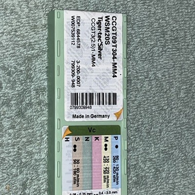 Walter Valenite CCGT09T304-MM4 WSM20S Turning insert **Factory packing** 10pc