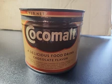Vintage Cocomalt 1 LB. Tin Can Malted Food Drink Key Wind Top