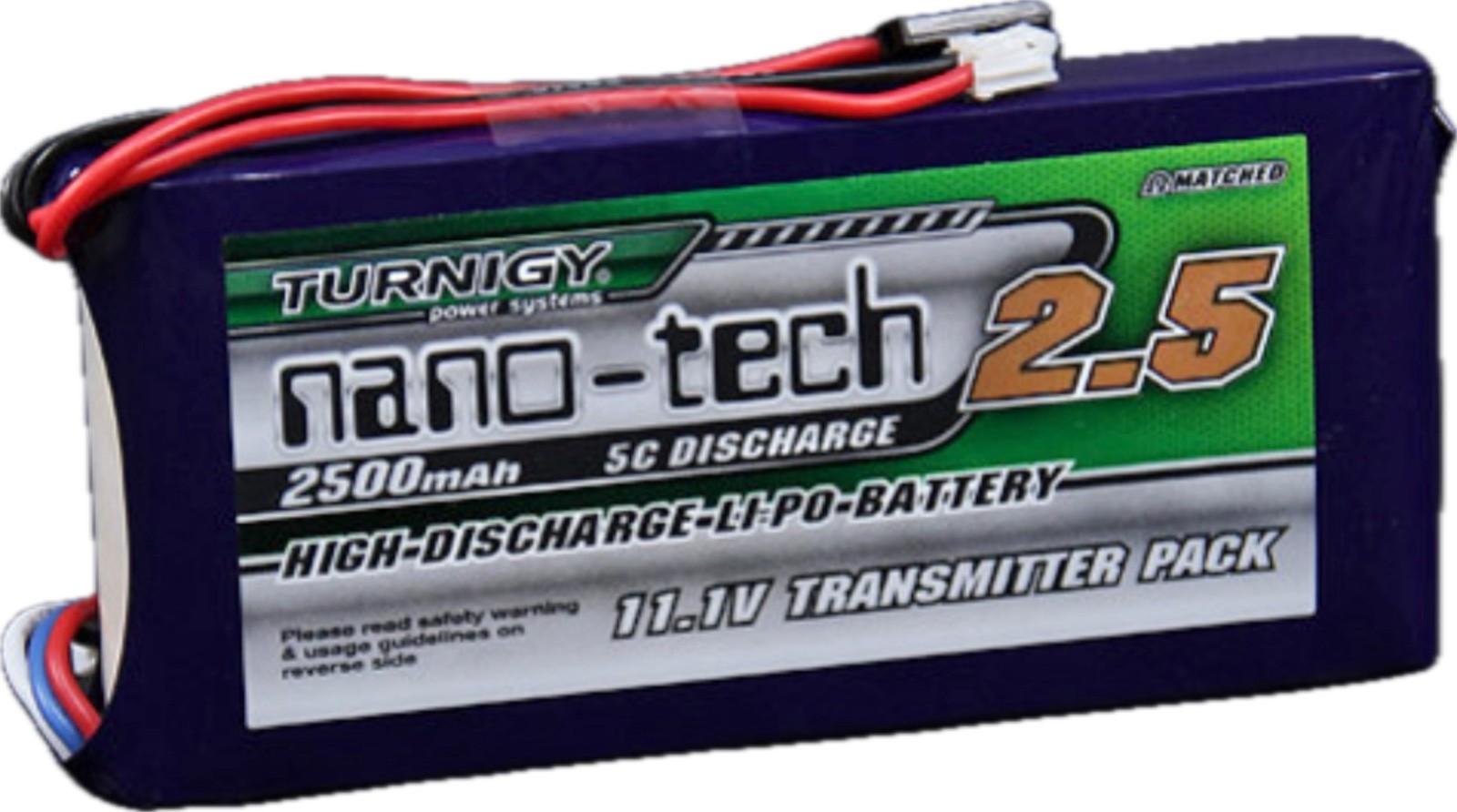Turnigy nano-tech 2500mAh 3S 5C 11.1V Transmitter LiPo Pack 