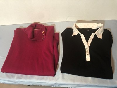 2 LARGE Tops - Outlander Studio & Carolyn Taylor Long Sleeve 21 - 22'' Pit to Pit