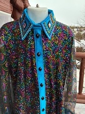 Western show shirt L, COLORS, pleasure, horsemanship, leadline, rodeo, GIRLS L
