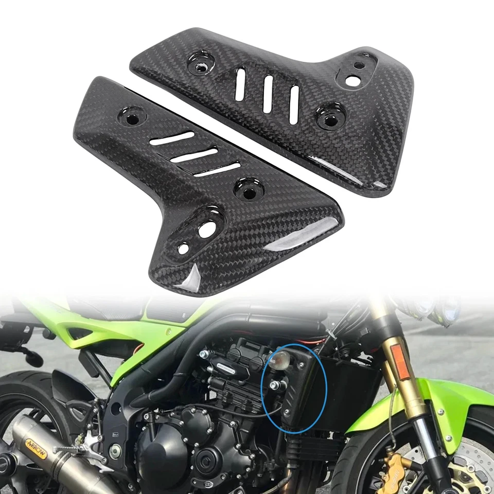 For Triumph Street Triple 1200 Carbon Fiber Radiater Covers Side PanelsRadiator - Image 3 of 4