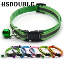 Cat Collar Reflective Safety Breakaway Adjustable Kitten Collar with Bell RIVA