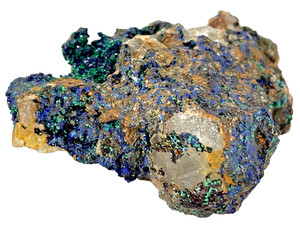 OBO 🪨💙 AZURITE MALACHITE QUARTZ 88.7 g MINERAL SPECIMEN RAW BLUE ORE (ROCK #4)