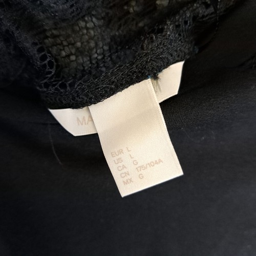 H&M Mama Dress Size L Large Black Lace Trim Stretch Maternity - Picture 10 of 12